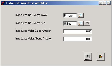 Listado de Asientos Contables
