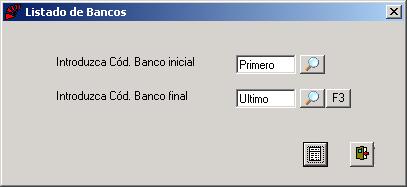 Listado de Bancos