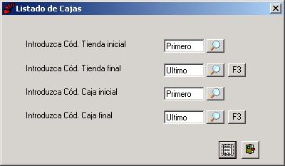 Listado de Cajas