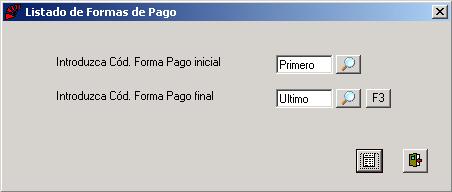 Listado de Formas de Pago