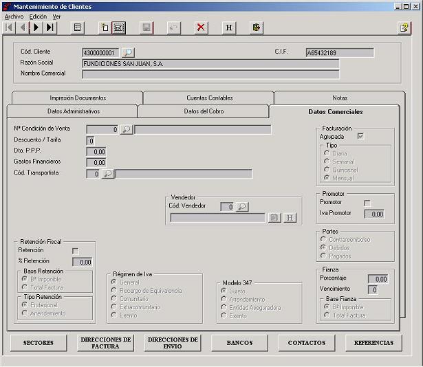 Clientes - Datos Comerciales