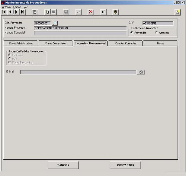 Proveedores - Impresin Documentos