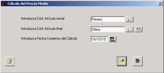 Clculo Precio Medio