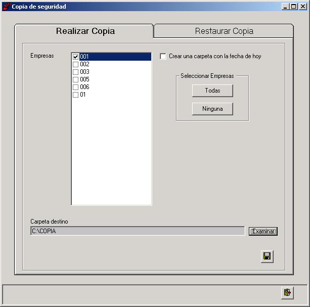 Realizar Copia