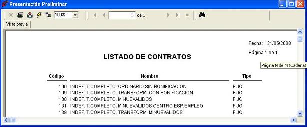 Listado de Contratos