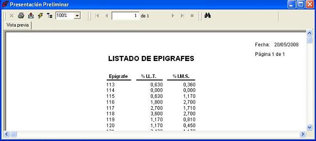 Listado de Epgrafes