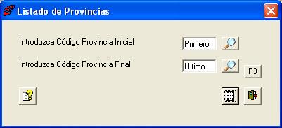 Listado de Provincias